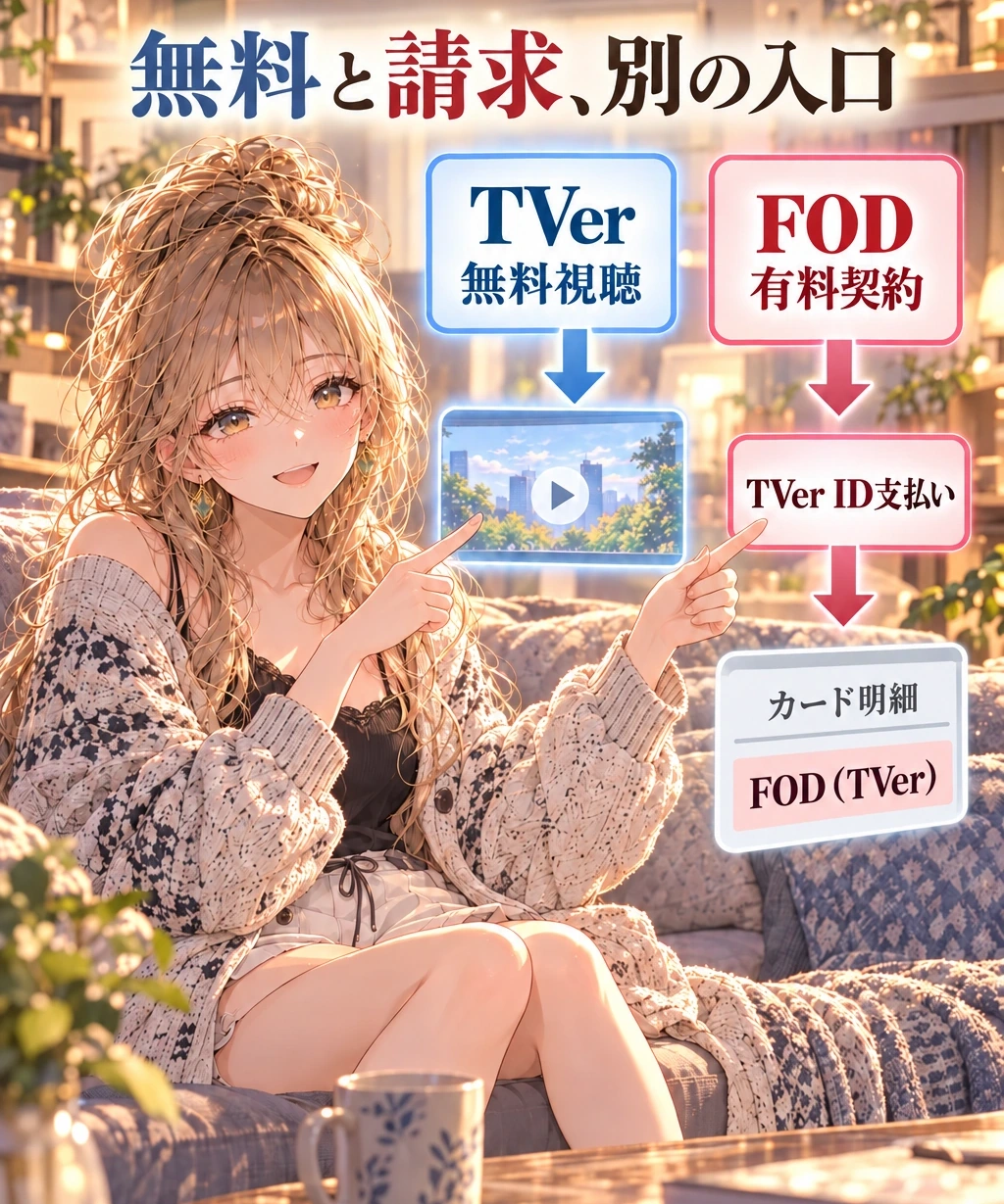 無料のTVerとFOD(TVer)の請求は両立する