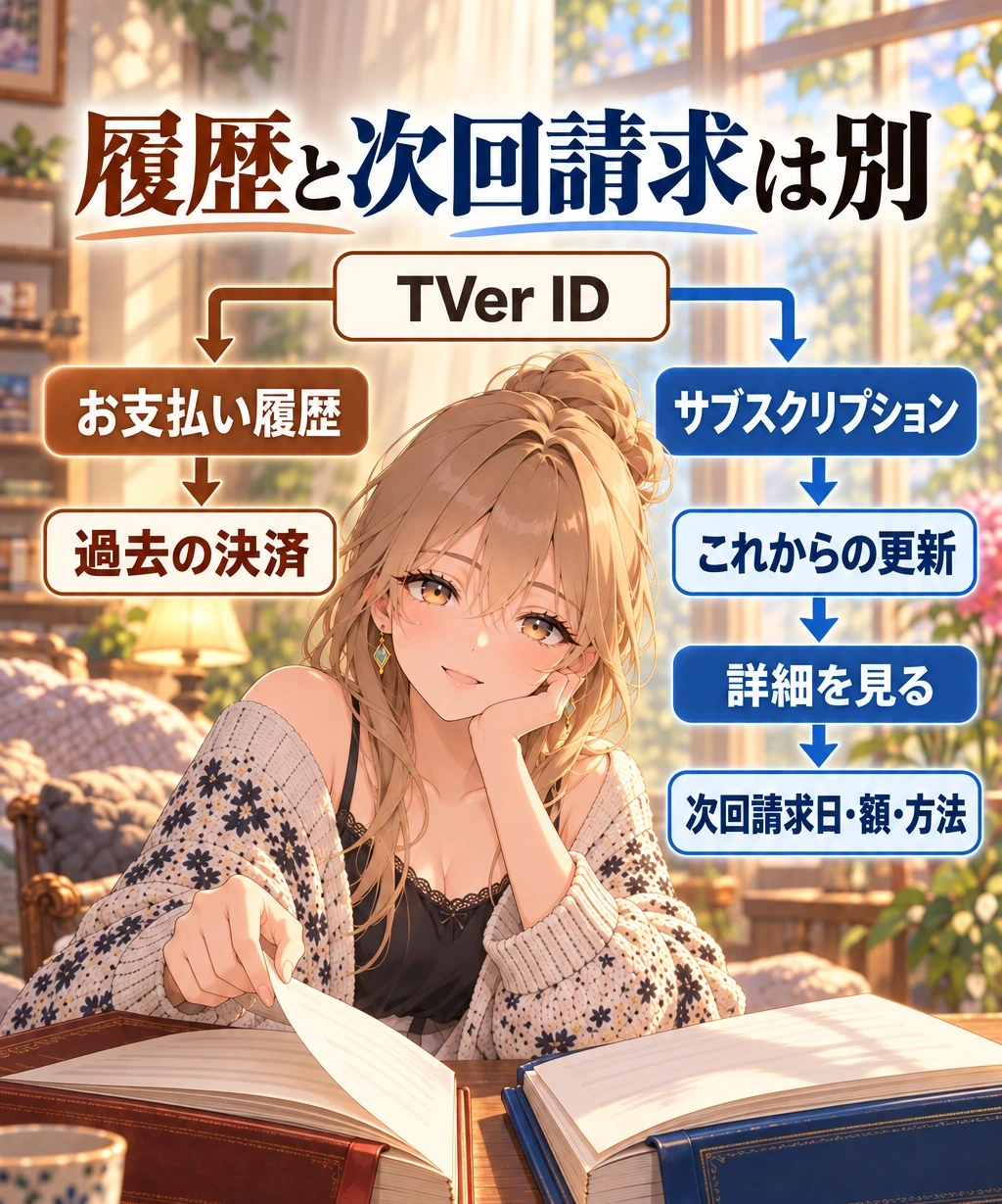 履歴と次回請求を照合して契約を特定する